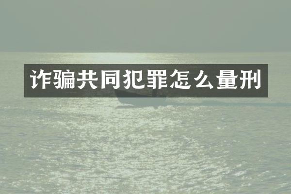 诈骗共同犯罪怎么量刑