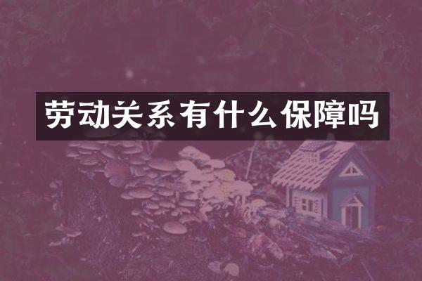 劳动关系有什么保障吗