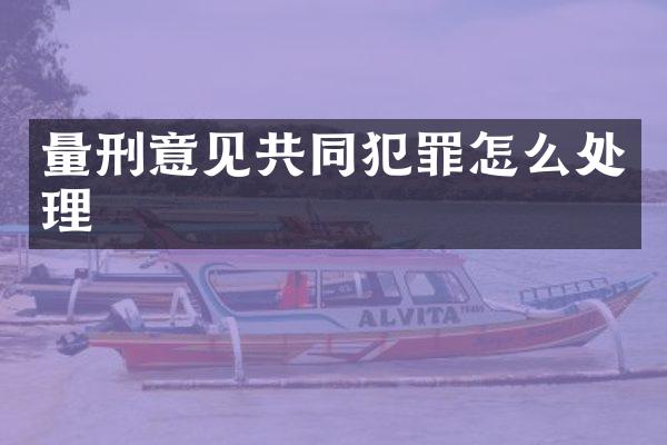 量刑意见共同犯罪怎么处理
