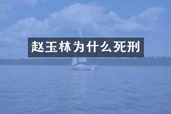 赵玉林为什么死刑
