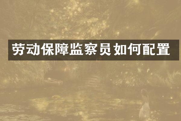 劳动保障监察员如何配置
