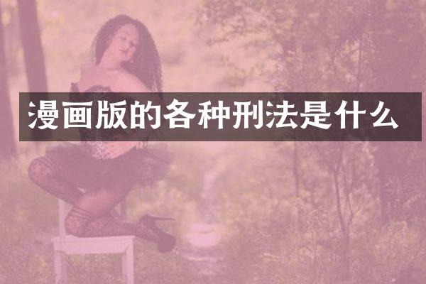 漫画版的各种刑法是什么