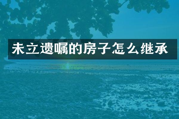 未立遗嘱的房子怎么继承