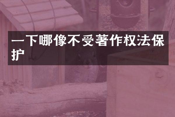 一下哪像不受著作权法保护