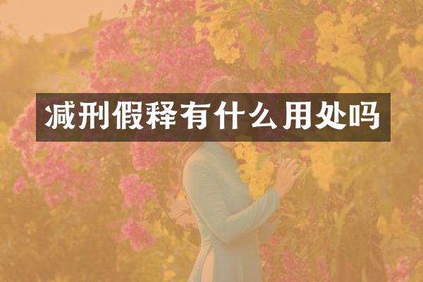 减刑假释有什么用处吗