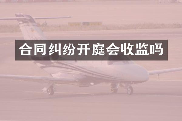 合同纠纷开庭会收监吗