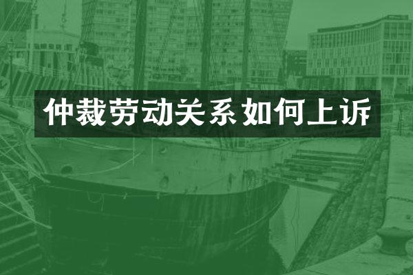 仲裁劳动关系如何上诉
