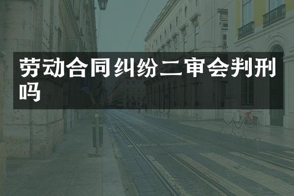 劳动合同纠纷二审会判刑吗