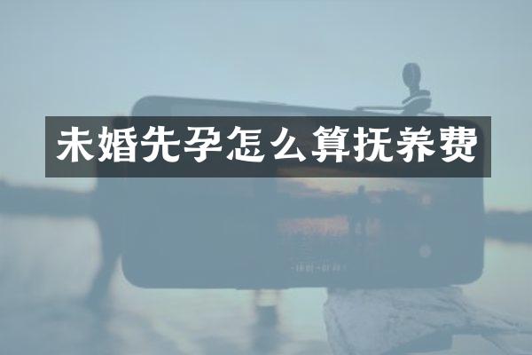 未婚先孕怎么算抚养费