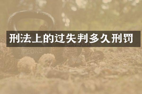 刑法上的过失判多久刑罚