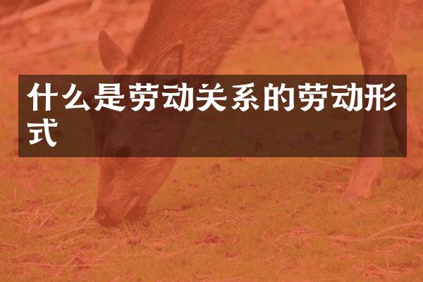 什么是劳动关系的劳动形式