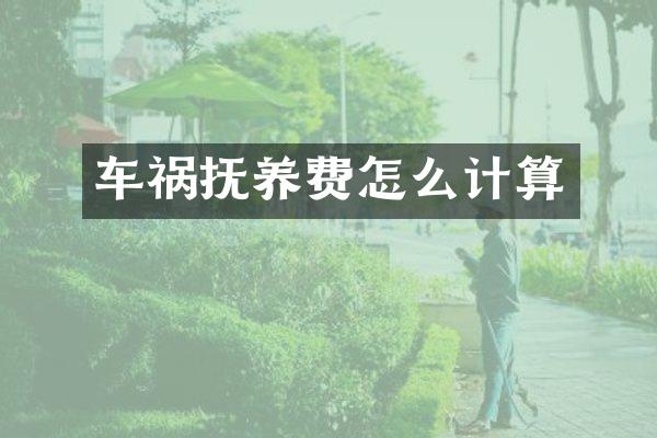 车祸抚养费怎么计算