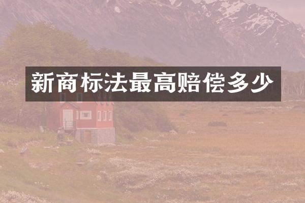 新商标法最高赔偿多少