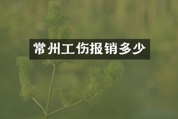 常州工伤报销多少