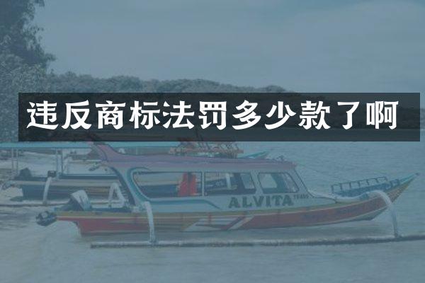 违反商标法罚多少款了啊