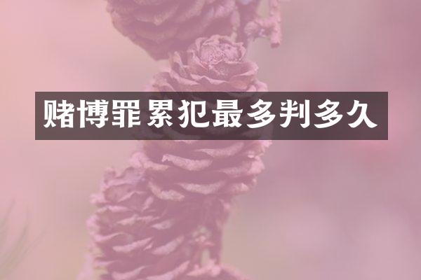 罪最多判多久
