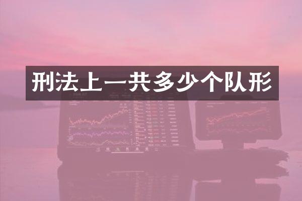 刑法上一共多少个队形