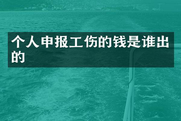 个人申报工伤的钱是谁出的