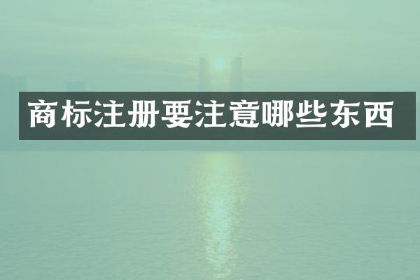 商标注册要注意哪些东西