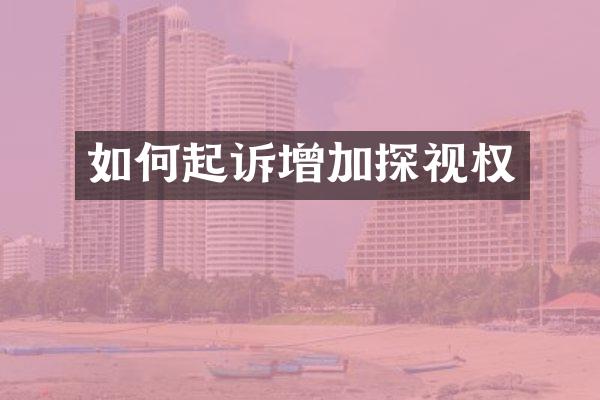 如何起诉增加探视权