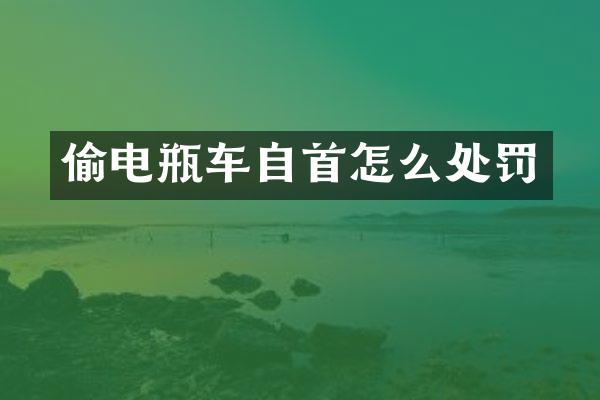 瓶车自首怎么处罚