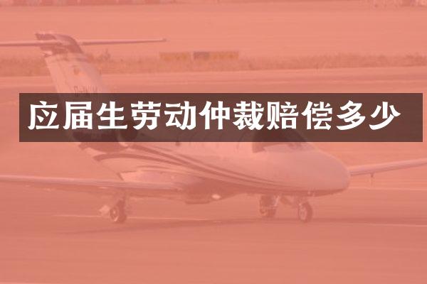 应届生劳动仲裁赔偿多少