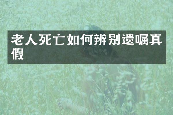 老人死亡如何辨别遗嘱真假