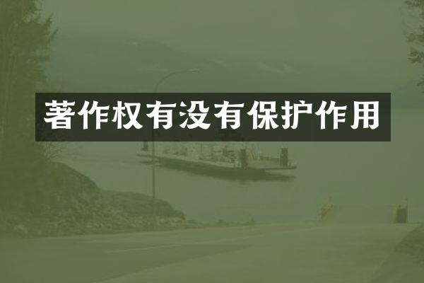 著作权有没有保护作用