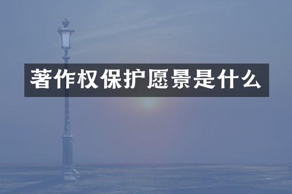 著作权保护愿景是什么
