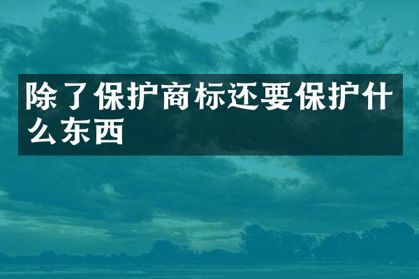 除了保护商标还要保护什么东西
