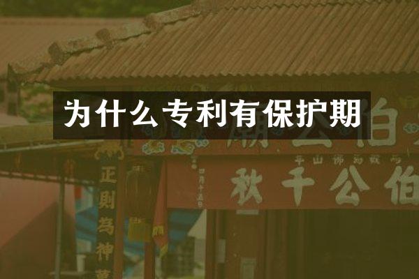 为什么专利有保护期