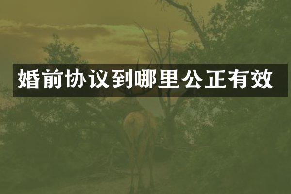 婚前协议到哪里公正有效