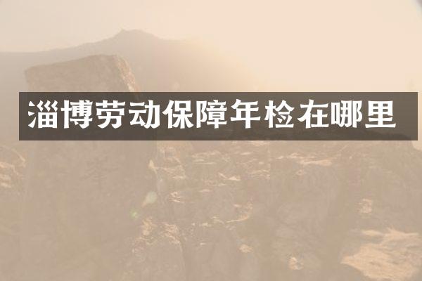 淄博劳动保障年检在哪里