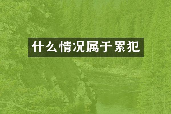 什么情况属于