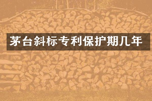 茅台斜标专利保护期几年