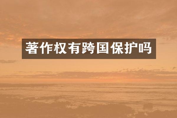 著作权有跨国保护吗