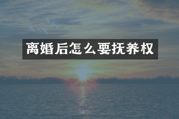 离婚后怎么要抚养权