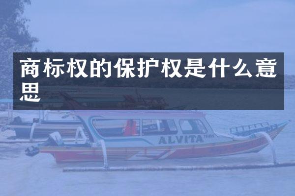 商标权的保护权是什么意思