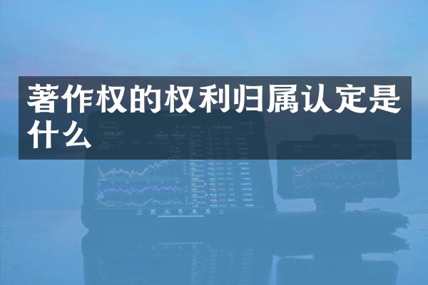 著作权的权利归属认定是什么