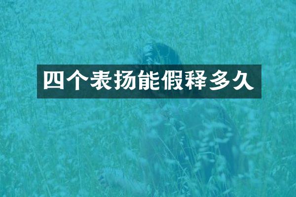 四个表扬能假释多久
