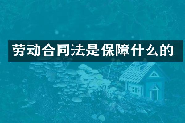 劳动合同法是保障什么的
