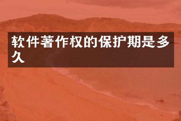 软件著作权的保护期是多久