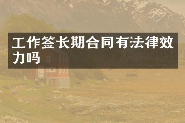工作签长期合同有法律效力吗