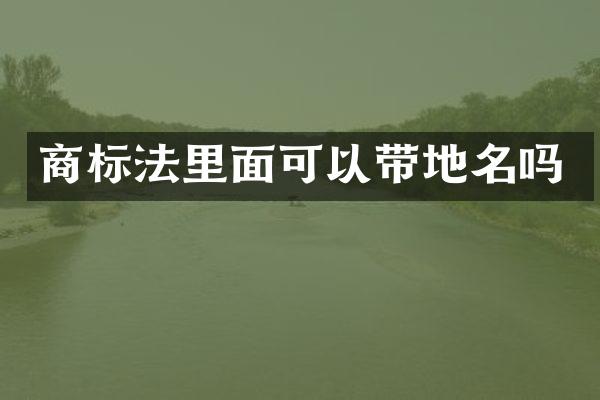 商标法里面可以带地名吗