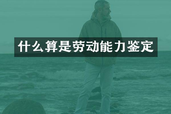 什么算是劳动能力鉴定