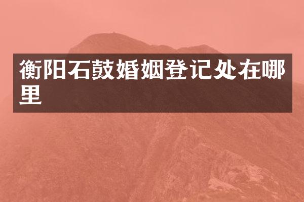 衡阳石鼓婚姻登记处在哪里