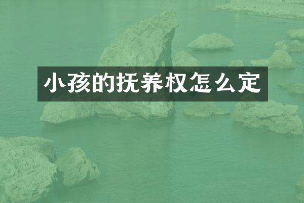 小孩的抚养权怎么定
