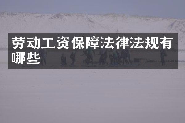 劳动工资保障法律法规有哪些