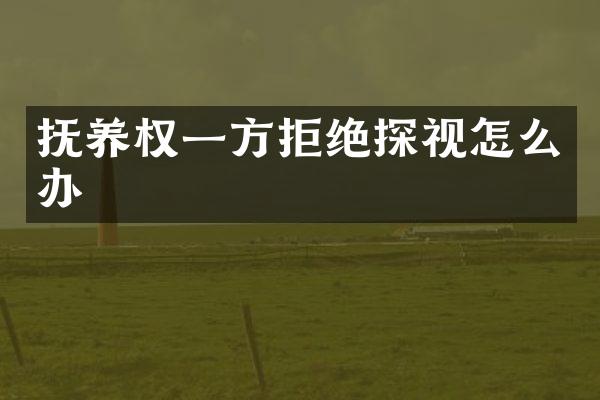 抚养权一方拒绝探视怎么办