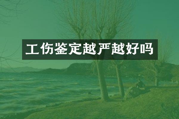 工伤鉴定越严越好吗